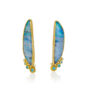 22kt gold granulation boulder opal earrings