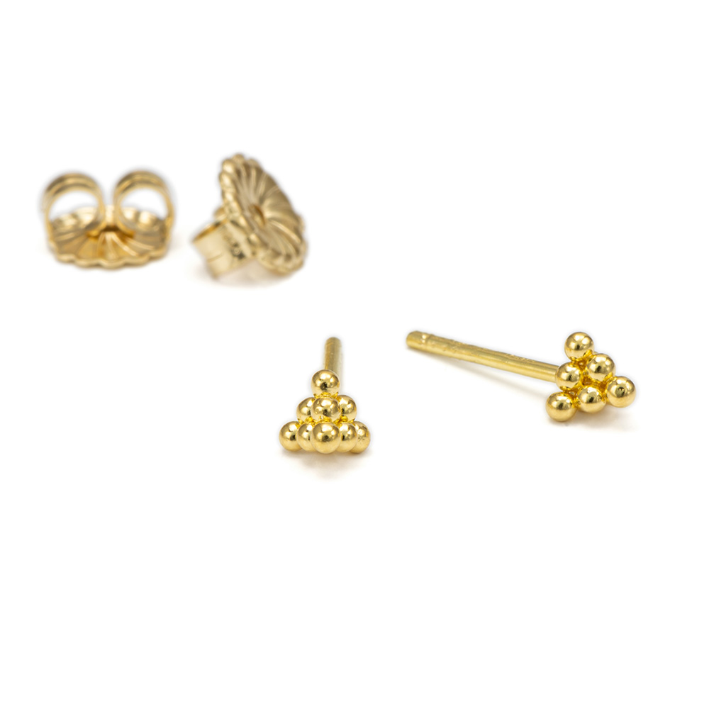 22kt gold granulation stud earrings