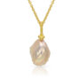 granulation 22kt yellow gold pearl pendant