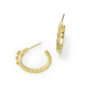 22kt gold granulation hoop earrings with diamonds