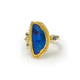 granulation 22kt gold ring with opal and diamonds