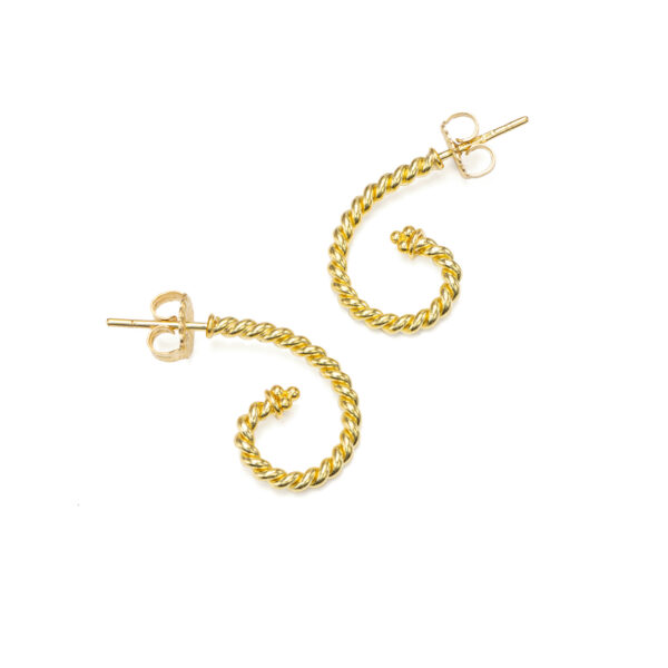 granulation 22kt gold hoop earrings
