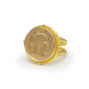 granulation 22kt gold coin ring