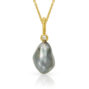granulation 22kt gold Tahitian pearl pendant