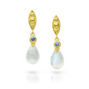 22kt granulation earrings with moonstones