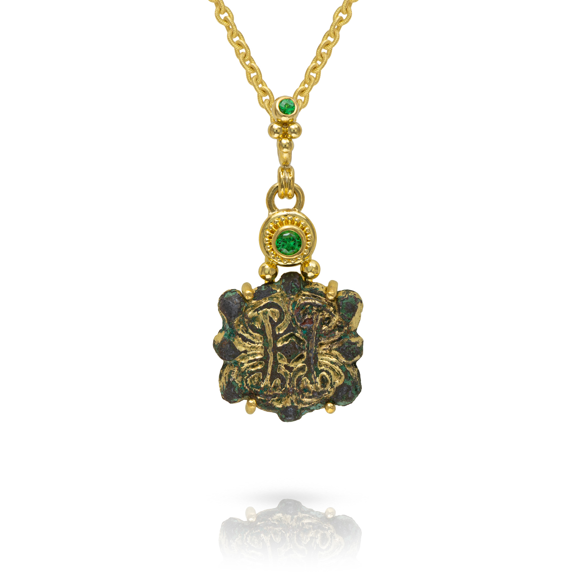 granulation 22kt gold Viking artifact pendant