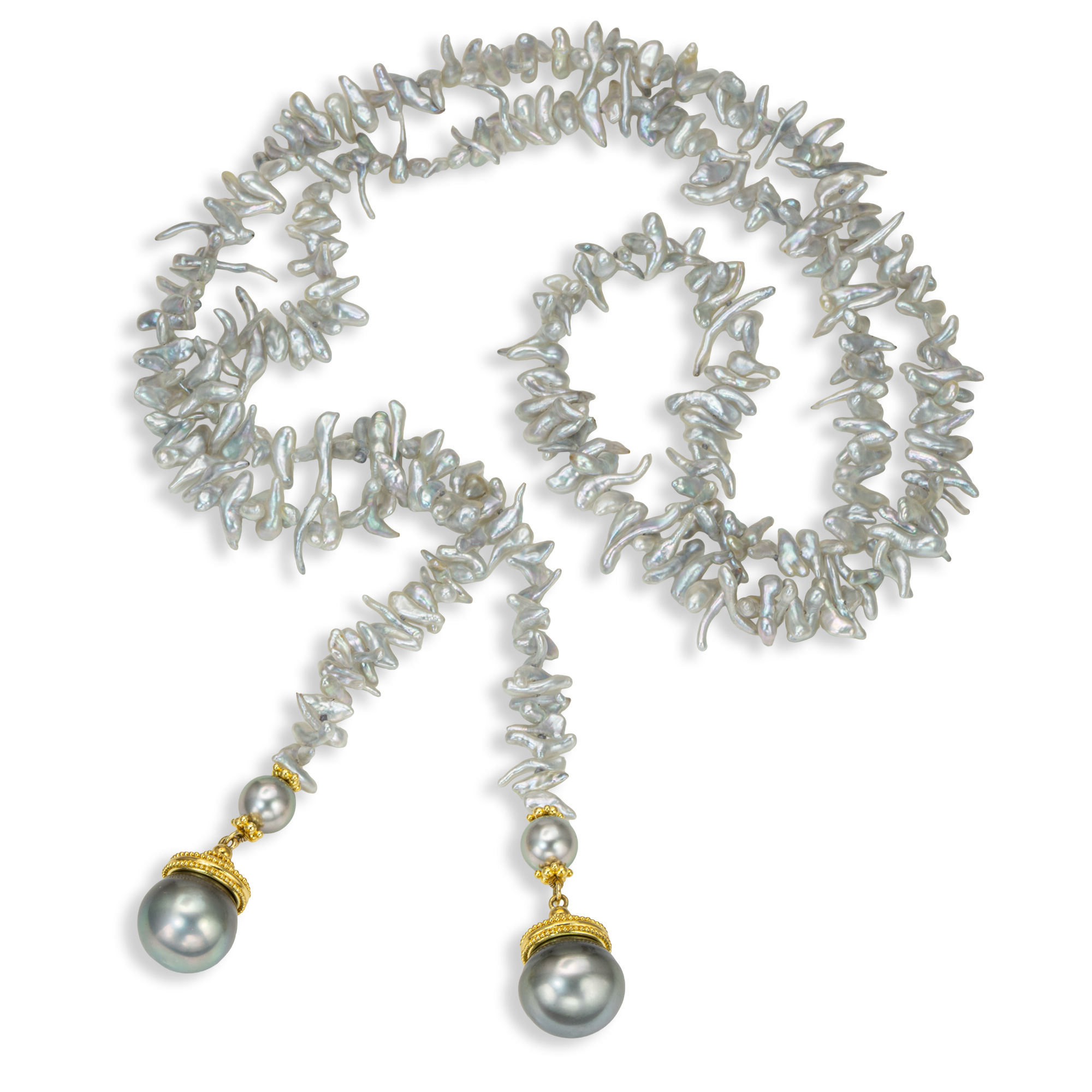 Orchid Lariat Necklace